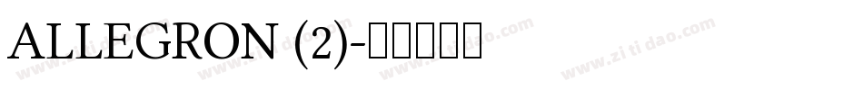 ALLEGRON (2)字体转换